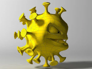 cartoon coronavirus 3D Model
