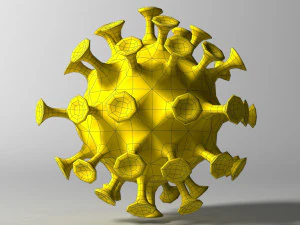 cartoon coronavirus 3D Model