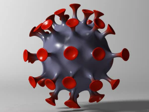 cartoon coronavirus 3D Model