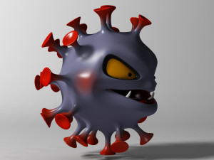 cartoon coronavirus 3D 模型