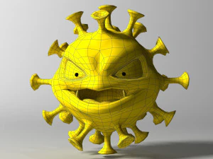 cartoon coronavirus 3D Model