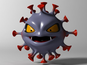 cartoon coronavirus 3D 模型
