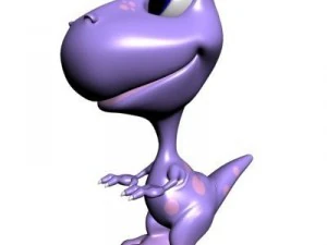 baby dino cartoon rigged 3D Model