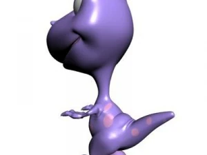 baby dino cartoon rigged 3D Model