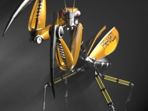 praying mantis robot rigged 3D Model