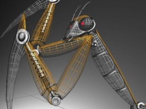 praying mantis robot rigged Modello 3D