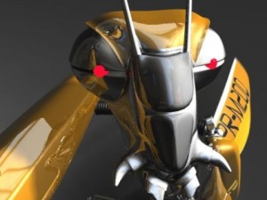 praying mantis robot rigged Modello 3D