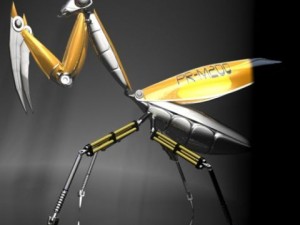 praying mantis robot rigged Modello 3D
