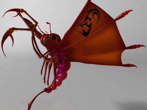 flying scorpion rigged Modelo 3D