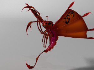 flying scorpion rigged 3D Модель