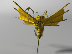 flying scorpion rigged 3D Модель