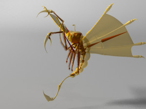 flying scorpion rigged 3D Модель