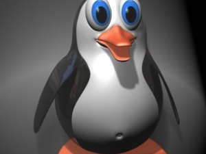 penguin cartoon rigged 3D Model