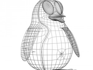 penguin cartoon rigged 3D 모델