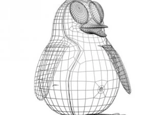 penguin cartoon rigged 3D Model