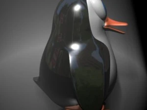 penguin cartoon rigged 3D Model