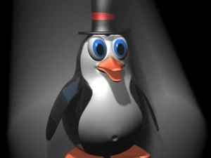 penguin cartoon rigged 3D Model