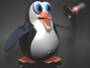 penguin cartoon rigged 3D Model