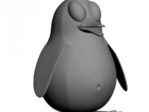 penguin cartoon rigged 3D Model