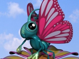 cartoon butterfly rigged 3D Model