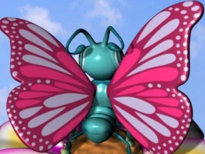 cartoon butterfly rigged 3D Model