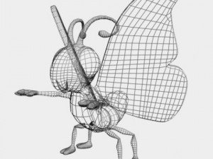 cartoon butterfly rigged 3D Model