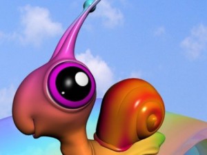 rainbow snail rigged 3D Model