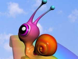 rainbow snail rigged Modello 3D