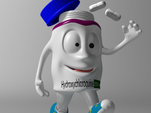 cartoon covid killer rigged and animated Modelo 3D