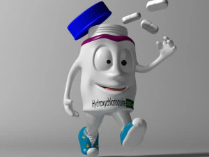 cartoon covid killer rigged and animated 3D Model