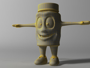 cartoon covid killer rigged and animated Modelo 3D