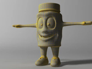 cartoon covid killer rigged and animated 3D Model