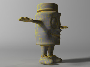 cartoon covid killer rigged and animated Modelo 3D