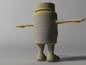 cartoon covid killer rigged and animated Modelo 3D