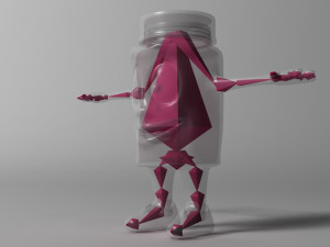 cartoon covid killer rigged and animated Modelo 3D