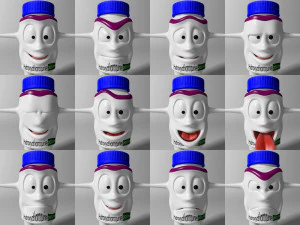 cartoon covid killer rigged and animated 3D Model