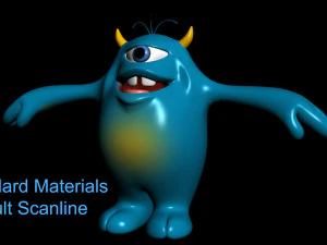 cartoon blue monster rigged 3D Model