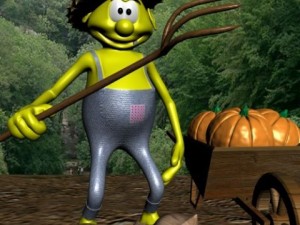 farmer cartoon rigged Modelo 3D