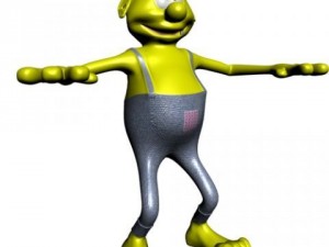 farmer cartoon rigged 3D-Modell