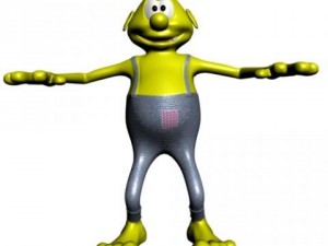 farmer cartoon rigged 3D-Modell