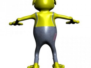farmer cartoon rigged 3D-Modell