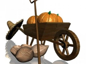 cartone animato di contadino truccato Modello 3D