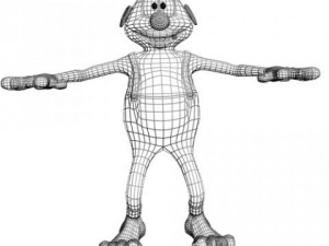 farmer cartoon rigged 3D-Modell