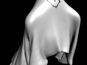 cartoon ghost rigged 3D Model