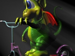 cute cartoon dragon rigged 3D मॉडल