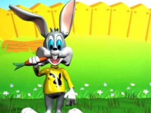 cartoon bunny rigged 3D Model