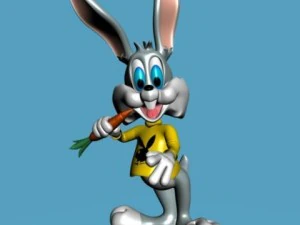 cartoon bunny rigged 3D Model
