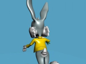 cartoon bunny rigged 3D-Modell