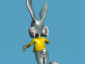 cartoon bunny rigged 3D Model