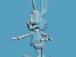cartoon bunny rigged 3D-Modell